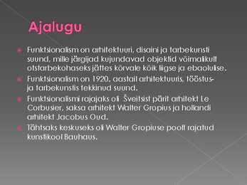 Funktsionalism arhitektuuris #2