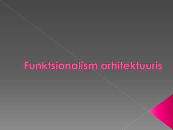 Funktsionalism arhitektuuris