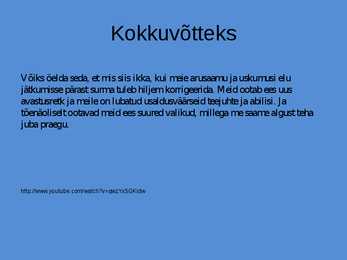 Elu Pärast Surma - Esitlus #9