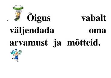 Lapse õigused ja kohustused #2