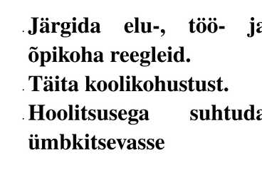 Lapse õigused ja kohustused #7