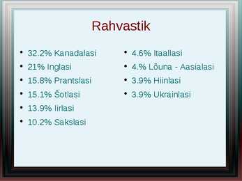 Kanada- slaidesitlus- #7