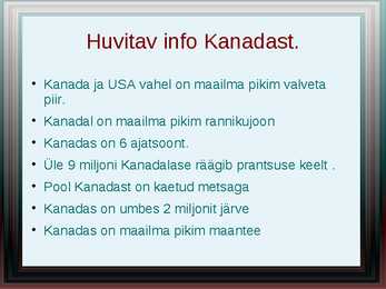 Kanada- slaidesitlus- #8