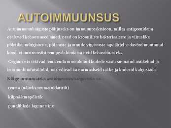 Immuunpatoloogia #11
