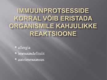 Immuunpatoloogia #8