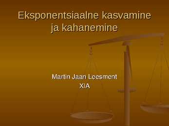 Eksponentsiaalne kasvamine ja kahanemine