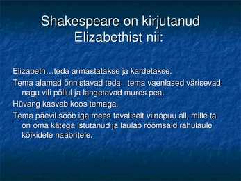 Kuninganna Elizabeth I #2