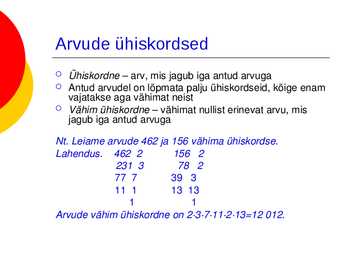 Algarvud ja kordarvud powerpoint i esitlus #14