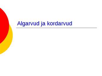 Algarvud ja kordarvud powerpoint i esitlus