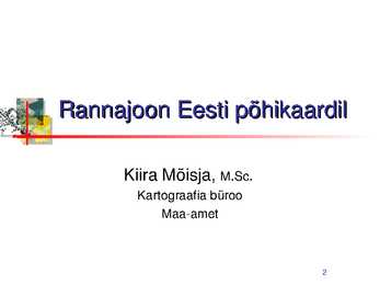 Eesti rannajoon ja selle kaardistamine #2