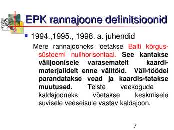 Eesti rannajoon ja selle kaardistamine #7