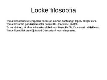 Descartes ja Locke #9