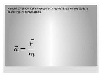 Mehhaanilise maailmapildi tunnusjooni- slaidid- #7