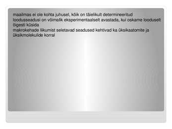 Mehhaanilise maailmapildi tunnusjooni- slaidid- #10