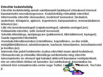 Veebileht kui firma suhtlemisvahend #4