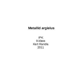 Metallid argielus