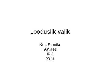 Slideshow-Looduslik valik