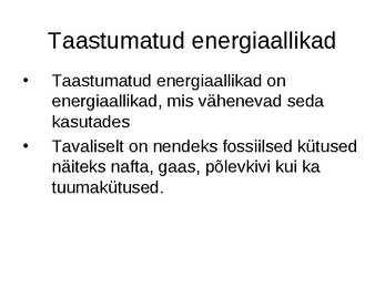 Slideshow teemal Energeetika #6