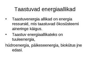 Slideshow teemal Energeetika #7