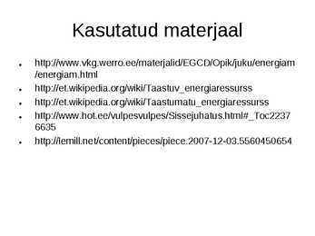 Slideshow teemal Energeetika #10