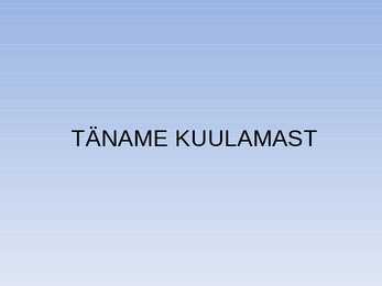 Kultuurielu 20-sajandi teisel poolel #11
