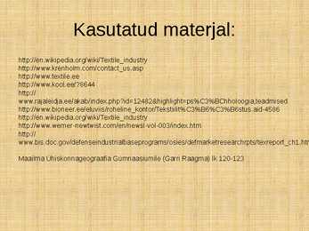 Esitlus-TEKSTIILITÖÖSTUS #15