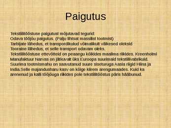 Esitlus-TEKSTIILITÖÖSTUS #6