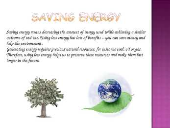 Saving energy #2