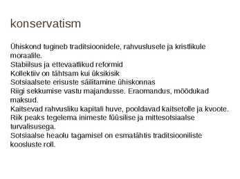 Poliitilised ideoloogiad #11