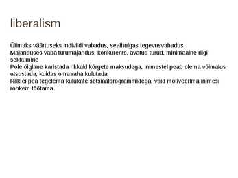 Poliitilised ideoloogiad #9