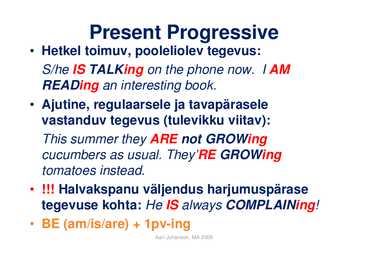 English Tenses - theory #2