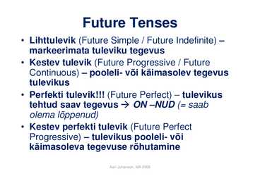 English Tenses - theory #11