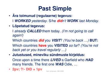 English Tenses - theory #7