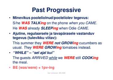 English Tenses - theory #8