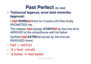 English Tenses - theory #9