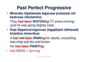 English Tenses - theory #10