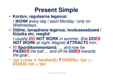 English Tenses - theory