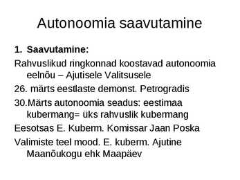 Eesti iseseisvumine - slideshow #7