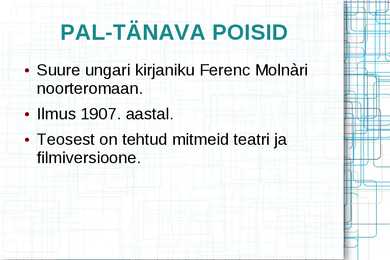PAL-TÄNAVA POISID #2