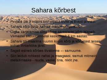 Esitlus Sahara Kõrbest #2