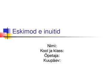 Eskimod ehk inuitid