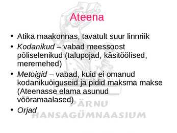 Vana-kreeka riik ja ühiskond #12