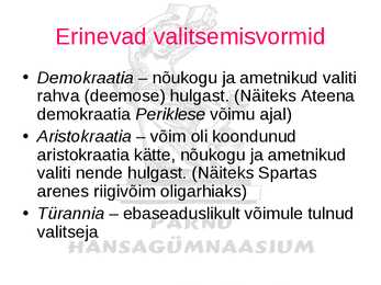 Vana-kreeka riik ja ühiskond #10