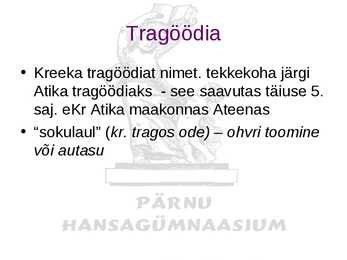 Kreeka teater #8