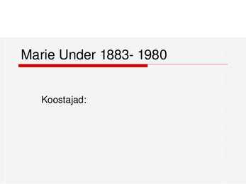 Marie Under