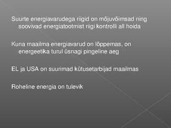 Maailma kütuse- ja energiavarud #15
