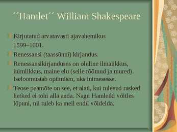 Hamlet - William Shakespeare #2