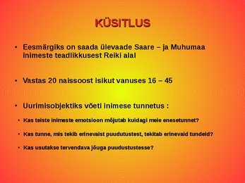 Teadlikus reikist-reikiga tervendamine saare-ja muhumaal #7