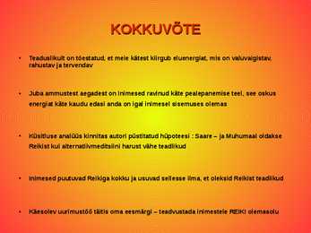 Teadlikus reikist-reikiga tervendamine saare-ja muhumaal #9