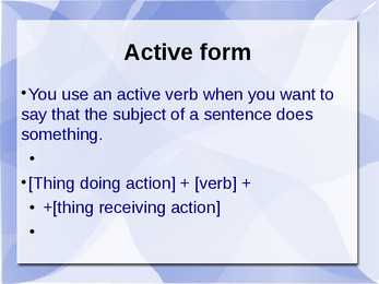 Active tenses #2
